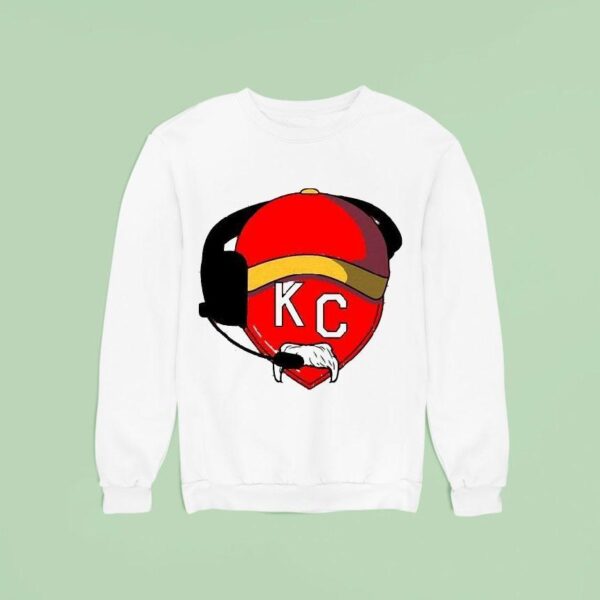 Andy Reid Kansas City Chiefs Coach Mustache Hear Sweatshirt