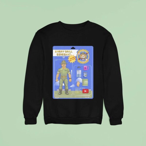 Angry Drill Sergeant Action Figure Sweatshirt