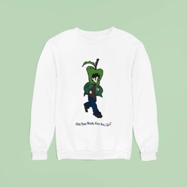 Apple Man On Your Mark Get Set Go Sweatshirt