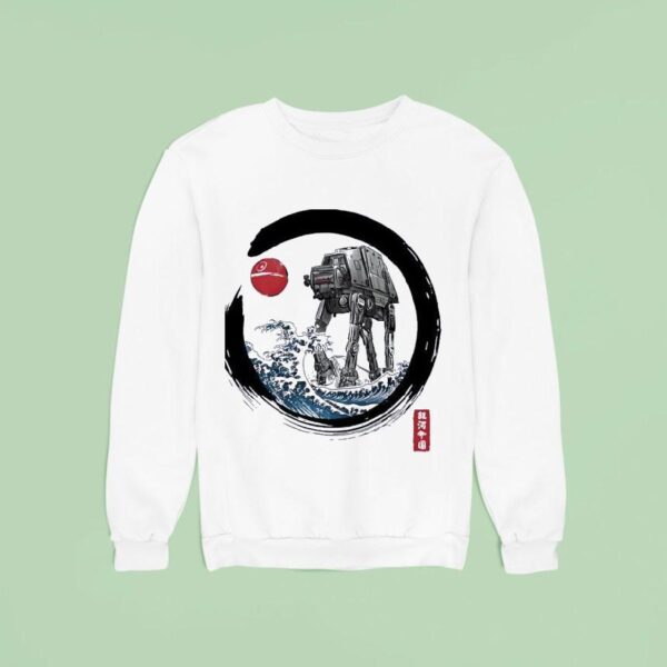 At At The Great Wave Off Kanagawa And Japanese Enso Ar Sweatshirt