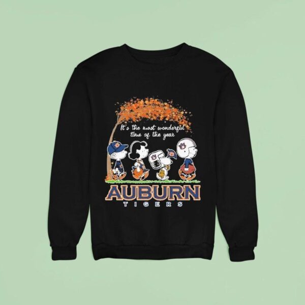 Auburn Tigers X Snoopy And The Peanuts It S The Most Wonderful Time Of The Year Sweatshirt