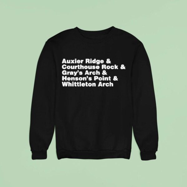 Auxier Ridge And Courthouse Rock And Gray S Arch And Henson S Point And Whittleton Arch Red River Gorge Sweatshirt