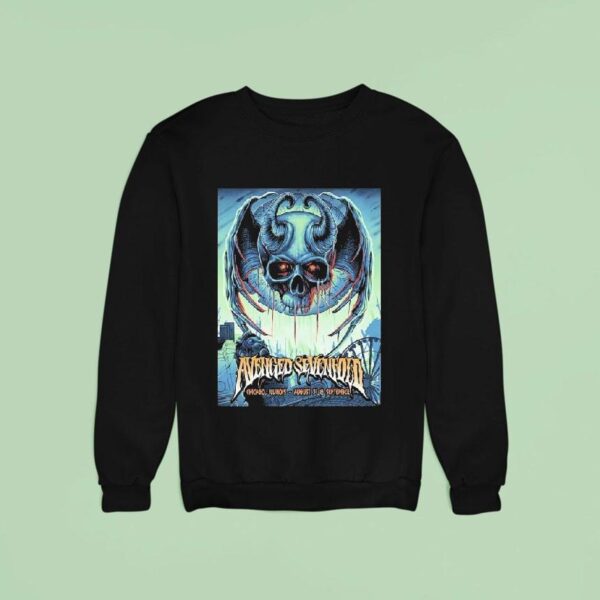 Avenged Sevenfold Concert Chicago Il Soldier Field August And Sept Skull Wings Sweatshirt