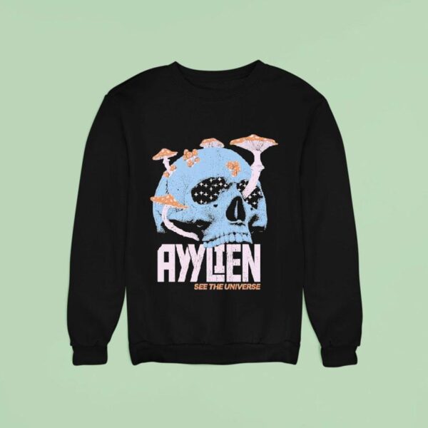 Ayylien See The Universe Skull Sweatshirt