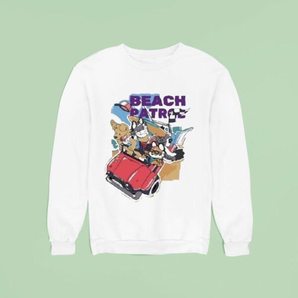 Beach Patrol Dogs Car Sweatshirt