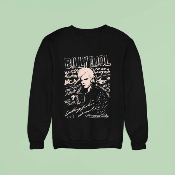 Billy Idol Whiplash Smile Punk Sweatshirt