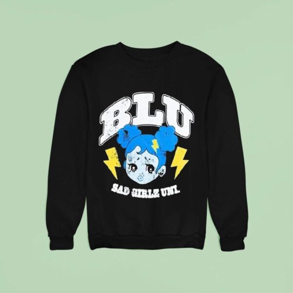 Blu Sad Girlz Uni Boyfriend Sweatshirt
