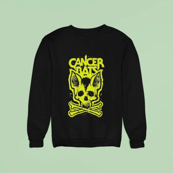 Cancer Bats Slime Bat Skull And Crossbones Sweatshirt