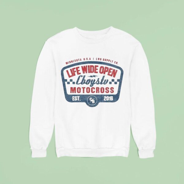 Cboystv Life Wide Open Motocross Race Day Minnesota Usa Est Sweatshirt