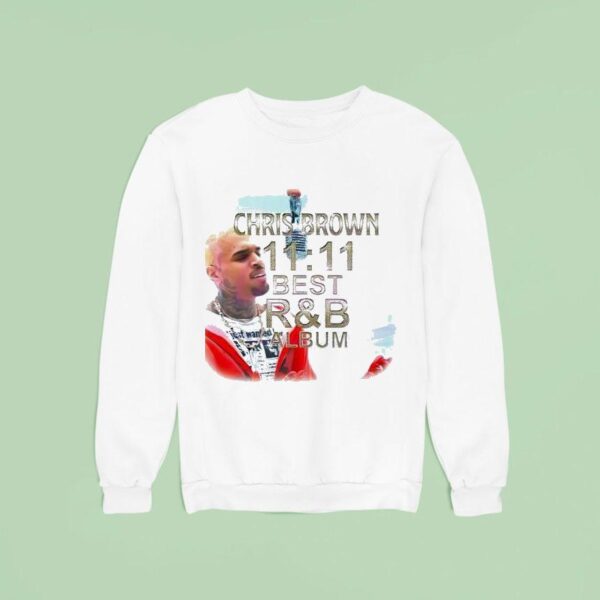 Chris Brown Best Rb Album Gold Glitter Typography Sweatshirt