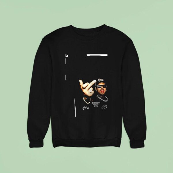 Chris Brown Breezy Bowl Xx Tour Miami Marlins Middle Finger Sweatshirt