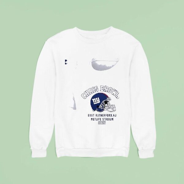 Chris Brown Breezy Bowl Xx Tour New York Giants Helme Sweatshirt