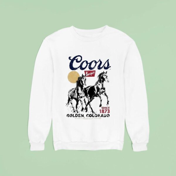 Coors Golden Colorado Horses Since Banque Sweatshirt