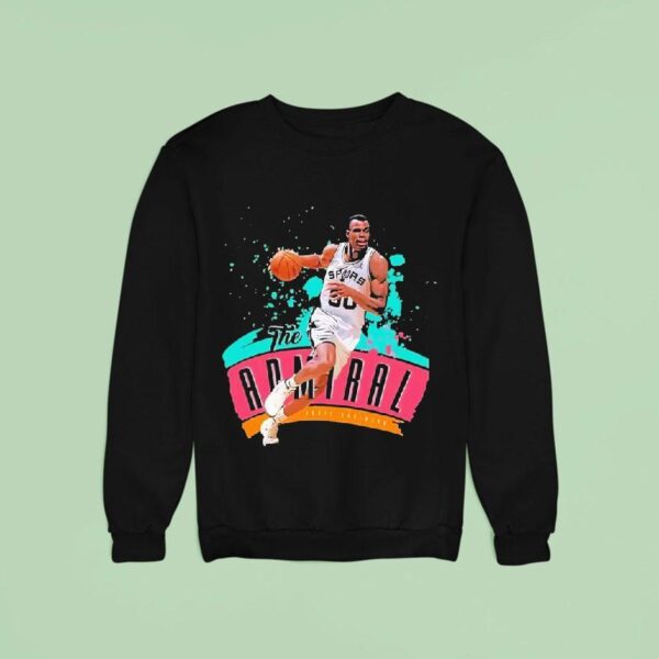 David Robinson The Admiral San Antonio Spurs Basketball Caricature Sweatshirt