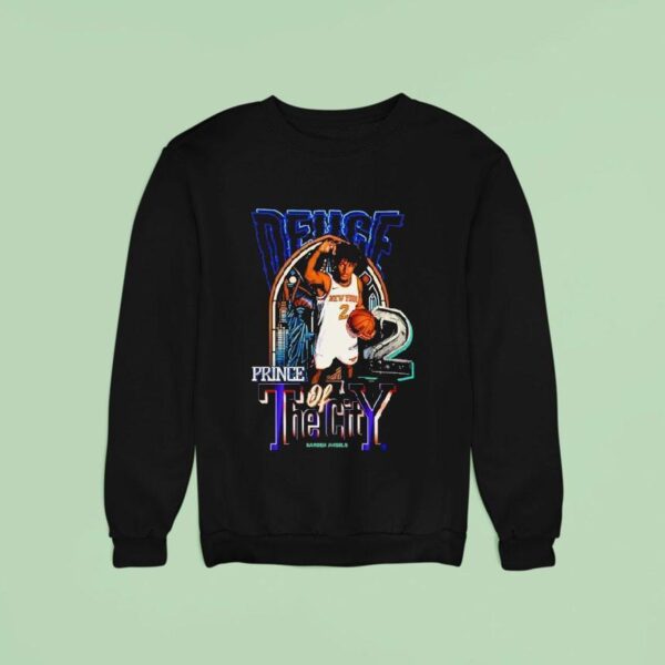 Deuge Miles Mcbride Prince Of The City New York Knicks Baseball Sweatshirt