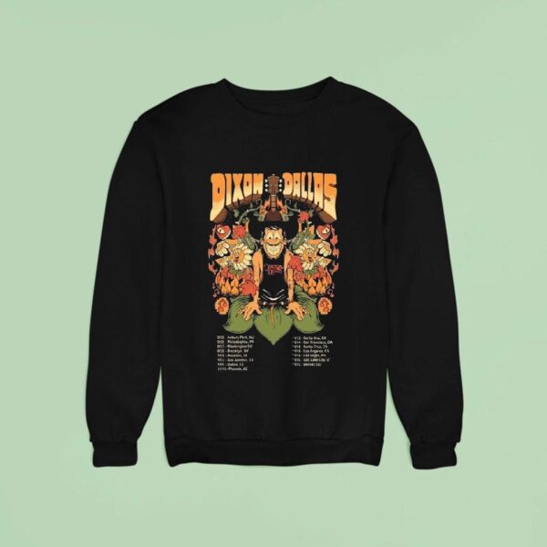 Dixon Dallas Tour Dates Guitar Flower Sweatshirt