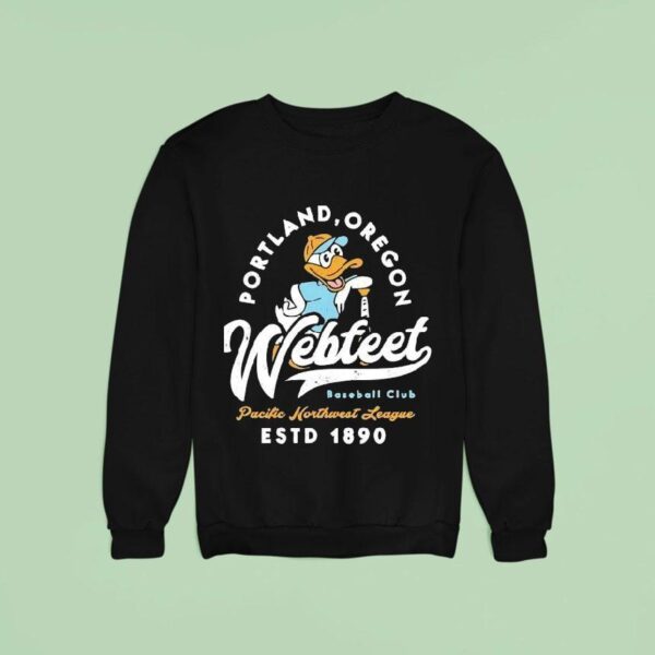 Duck Portland Oregon Webfeet Baseball Club Pacific Northwest League Estd Sweatshirt