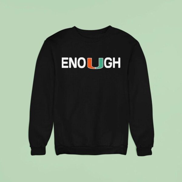 Enough Miami Hurricanes Logo Sweatshirt