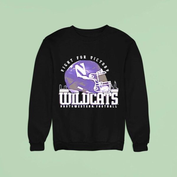 Fight For Victory Northwestern Wildcats Football Helme Sweatshirt