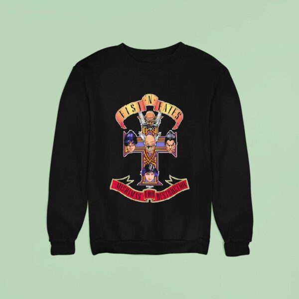 Fist N Fates Mishimas For Destruction Style Guns N Roses Sweatshirt