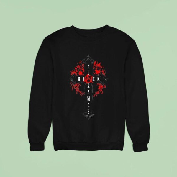 Florence Black Cross Sweatshirt