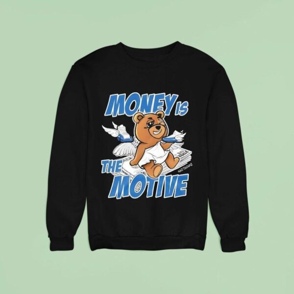 French Blue S Money Motive Angel White Blue Sweatshirt