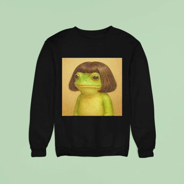 Frog Face With Bob Haircu Sweatshirt