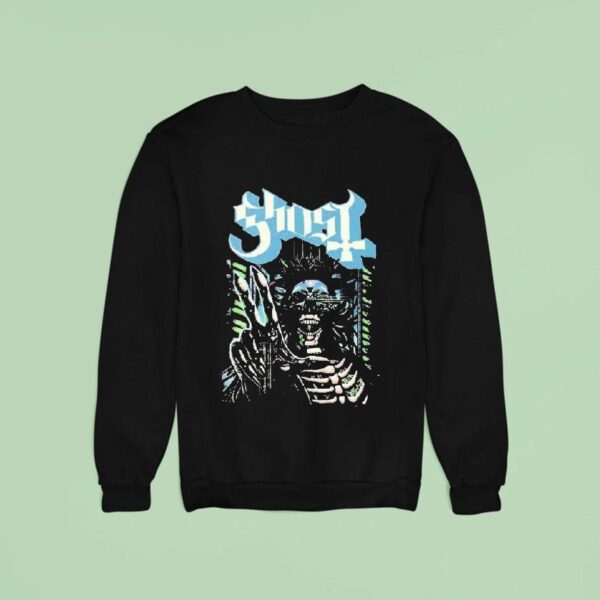 Ghost Skeletour World Tour August At Las Vegas Mgm Grand Garden Arena Cyborg Sweatshirt