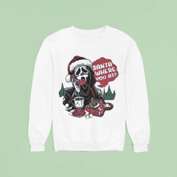 Ghostface Santa Where You At Christmas Sweatshirt