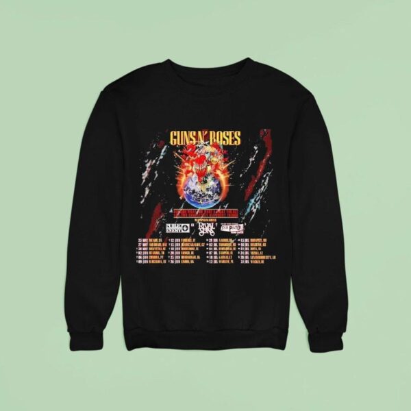Guns N Roses With Public Enemy X Rivals Sons X Sex Pistols And Frank Carter Tour Dates Sweatshirt