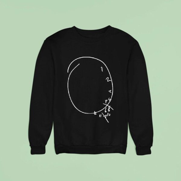 Hannibal Lecter Clock Face Drawing Cult Tv Sweatshirt