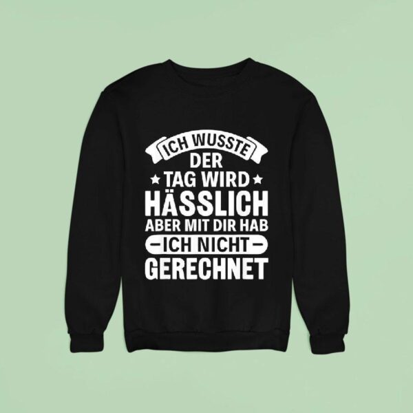 Ich Wusste Der Tag Wird Hasslich Aber Mit Dir Hab Aber Mit Dir Hab Ich Nicht Gerechne Sweatshirt