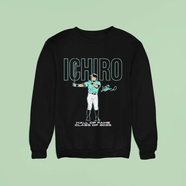 Ichiro Suzuki Seattle Mariners Hall Of Fame Class Of Signature Sweatshirt