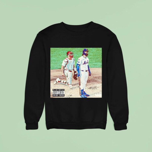 Jesse Winker New York Mets Parental Advisory Explicit Content Logo Sweatshirt