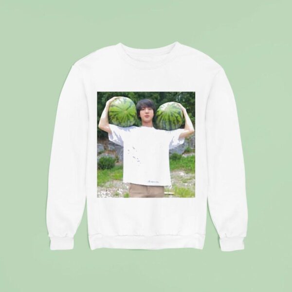 Jin Bts With Left And Right Watermelons Photo Sweatshirt