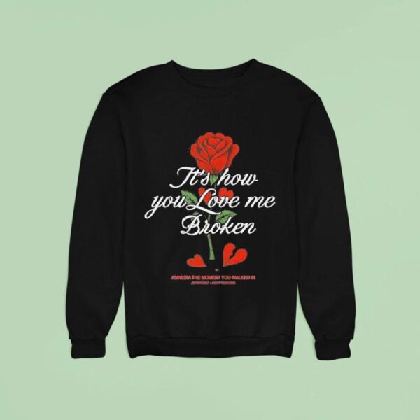 John K It S How You Love Me Broken Amnesia The Moment You Walked In The Salt Light Tour Rose Sweatshirt