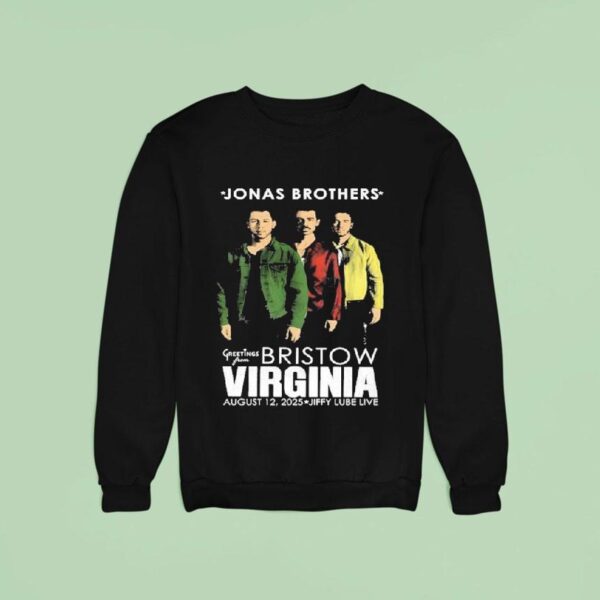 Jonas Brothers Tour At Jiffy Lube Live In Bristow Va Virginia On August Portrai Sweatshirt