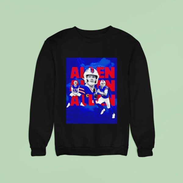 Josh Allen Buffalo Bills Football Lightning Sweatshirt