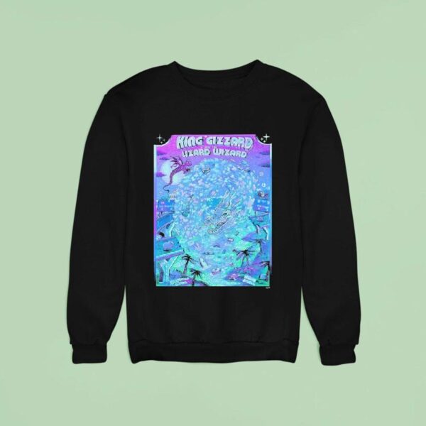 King Gizzard And The Lizard Wizard Los Angeles And San Diego Bootlegger On August And At Hollywood Bowl And Rady Shell Water Dragon Sweatshirt
