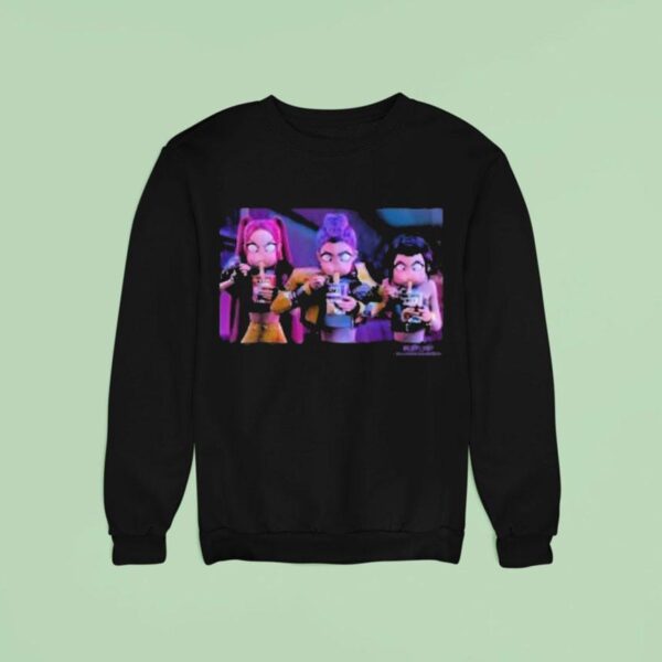 Kpop Demon Hunters Mira Rumi And Zoey Eating Ramen Angrily Sweatshirt