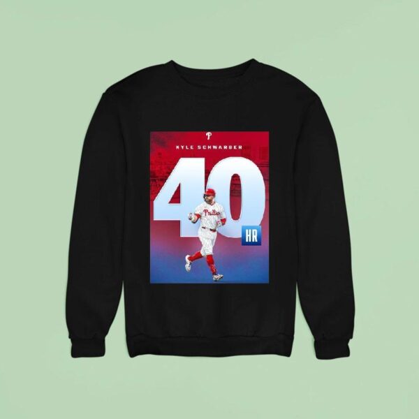 Kyle Schwarber Th Home Run Of The Mlb Season Philadelphia Phillies Sweatshirt