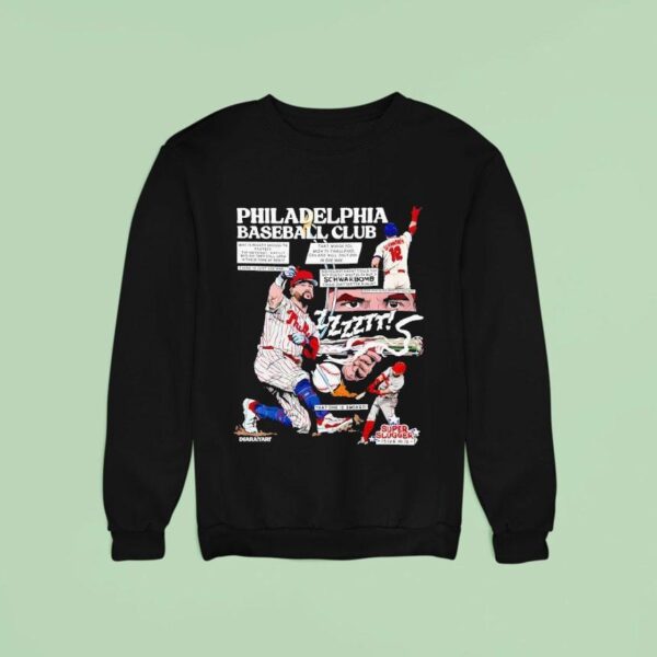 Kyle Schwarber Philadelphia Phillies Baseball Club Mlb Super Slugger Comic Sweatshirt