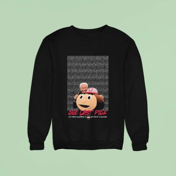 Lee Corso Ohio State Buckeyes College Gameday Corso S Last Pick Brutus Live From Columbus Oh Saturday Sweatshirt