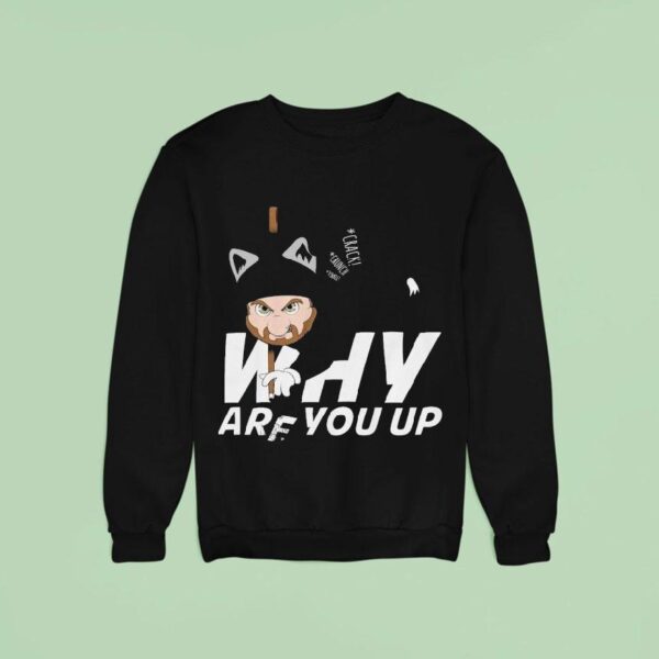 Leigh Mcnasty Why Are You Up Cat Crack Crunch Sweatshirt