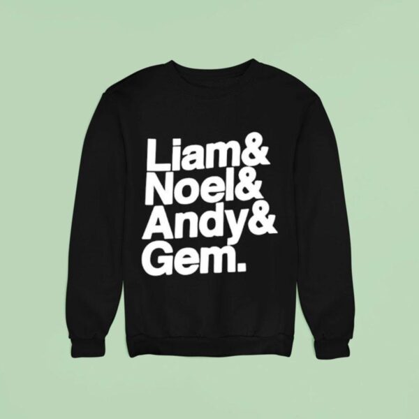 Liam Noel Andy And Gem Oasis Band Sweatshirt