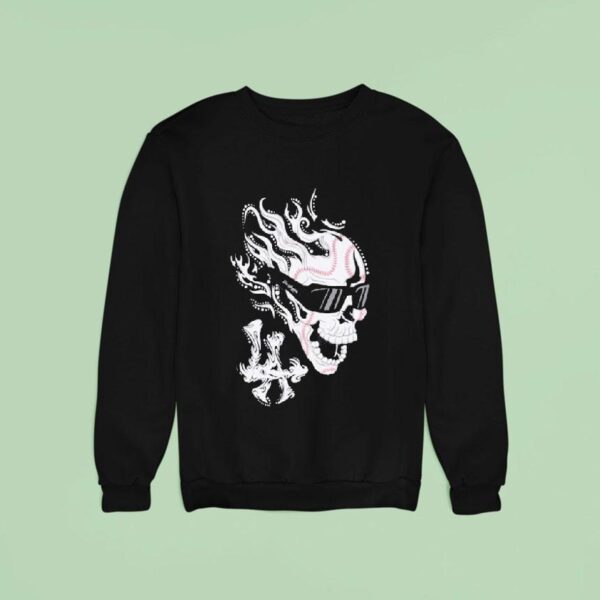 Los Angeles Dodgers Villains Bats And Bones Skull Sweatshirt