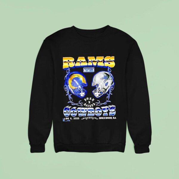 Los Angeles Rams Vs Dallas Cowboys Football Helmets Nfl Sweatshirt