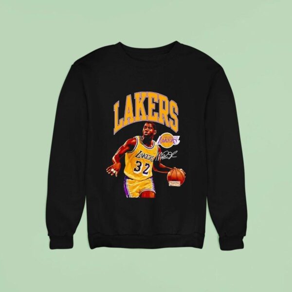 Magic Johnson Los Angeles Lakers Basketball Signature Sweatshirt