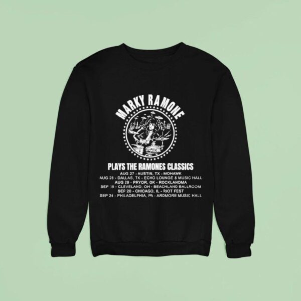 Marky Ramone Play The Ramones Classics Usa Tour Sweatshirt