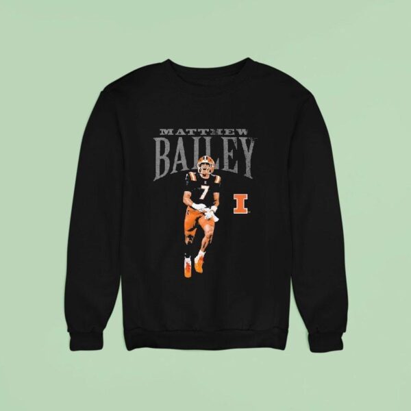 Matthew Bailey Illinois Fighting Illini Cartoon Sweatshirt